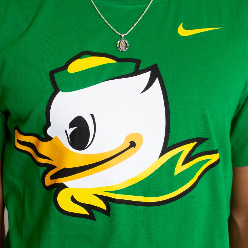 Fighting Duck, Nike, Green, Crew Neck, Cotton, Men, Unisex, 155gsm, Jersey-style fabric, T-Shirt, 839790